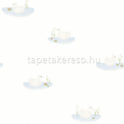   Casadeco ROSE & NINO vlies anyagú fehér, kék, rózsaszín színű madaras gyerek tapéta