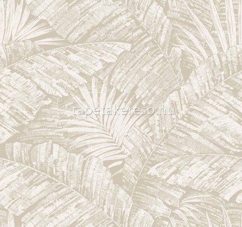 York TOILES RESOURCE LIBRARY vlies anyagú beige, fehér színű leveles romantikus tapéta