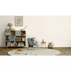   Rasch Kids World 2, vlies anyagú, szürke színű, egyszínű, textilhatású, Gyerek tapéta