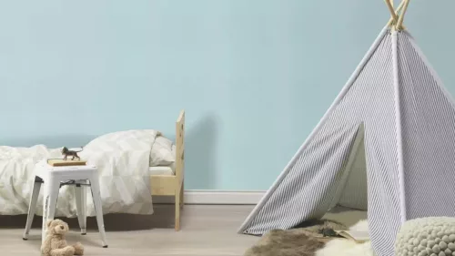 Rasch Kids World 2, vlies anyagú, kék színű, egyszínű, textilhatású, Gyerek tapéta