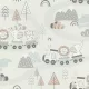 Rasch Kids World 2, vlies anyagú, fehér, szürke, barna színű, vonatos, állatos, Gyerek tapéta