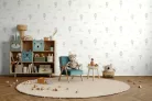 Rasch Kids World 2, vlies anyagú, fehér, kék, sárga színű, légballonos, Gyerek tapéta