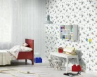Rasch Kids World 2, vlies anyagú, fehér, kék, barna színű, macis, felhős, csillagos, Gyerek tapéta