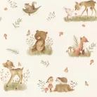 Rasch Kids World 2, vlies anyagú, fehér, zöld, barna színű, állatos, Gyerek tapéta