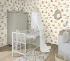 Rasch Kids World 2, vlies anyagú, fehér, zöld, barna színű, állatos, Gyerek tapéta