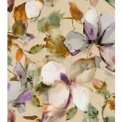   Rasch Florentine IV vlies anyagú, beige, zöld, lila, narancssárga, törtfehér színű, virágos, Modern poszter
