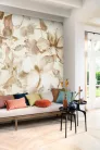 Rasch Florentine IV vlies anyagú, törtfehér, beige, barna színű, virágos, Modern poszter