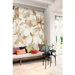   Rasch Florentine IV vlies anyagú, törtfehér, beige, barna színű, virágos, Modern poszter