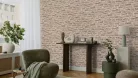 Rasch Factory 6, vlies, vinyl anyagú, barna színű, téglamintás, 3d, Indusztriális tapéta