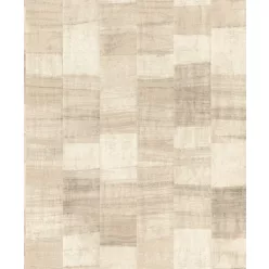   Rasch Rasch Back to Nature vinyl, vlies anyagú, barna, fehér színű, kockás, struktúrált, Modern tapéta