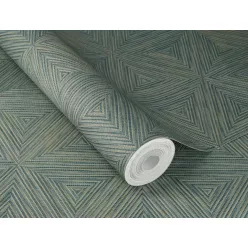   Rasch Rasch Back to Nature vinyl, vlies anyagú, türkiz, barna  színű, geometriai, Modern tapéta