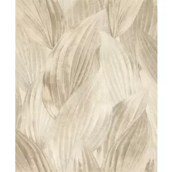   Rasch Rasch Back to Nature vinyl, vlies anyagú, fehér, barna színű, leveles, struktúrált, Modern tapéta