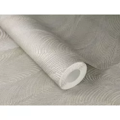   Rasch  Incanto vlies, vinyl anyagú, ezüst, beige, szürke színű, hullámos, vonalas, Modern tapéta