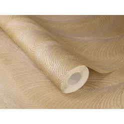   Rasch  Incanto vlies, vinyl anyagú, arany, ezüst színű, hullámos, vonalas, Modern tapéta