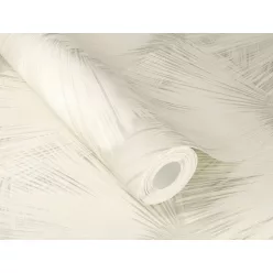   Rasch  Incanto vlies, vinyl anyagú, fehér, szürke, beige színű, leveles, Modern tapéta