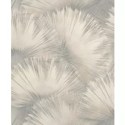   Rasch  Incanto vlies, vinyl anyagú, beige, szürke színű, leveles, Modern tapéta