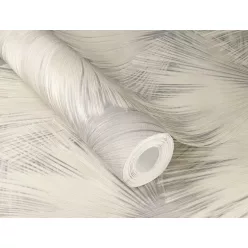   Rasch  Incanto vlies, vinyl anyagú, beige, szürke színű, leveles, Modern tapéta