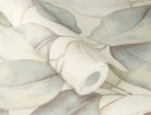 Rasch  Incanto vlies, vinyl anyagú, fehér, türkiz, beige színű, leveles, Modern tapéta