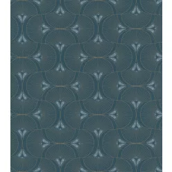   Rasch  Allegretto vlies, vinyl anyagú, kék, arany  színű, art deco, Modern tapéta