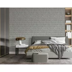   Design ID Santa Fe vlies, vinyl anyagú, lila, szürke, fémes színű, foltos, Modern tapéta