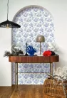Casadeco Seaside vlies, vinyl anyagú, kék, fehér színű, tenger, halas, Modern tapéta
