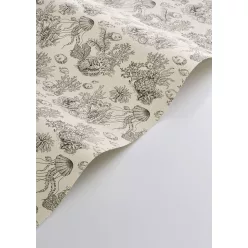   Casadeco Seaside vlies, vinyl anyagú, beige, fekete színű, tenger, halas, Modern tapéta