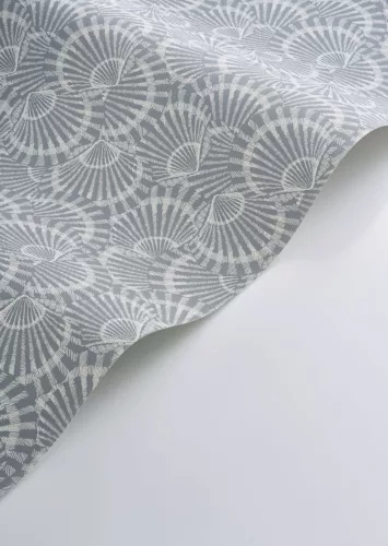 Casadeco Seaside vlies, vinyl anyagú, kék, fehér színű, kagyló, Modern tapéta