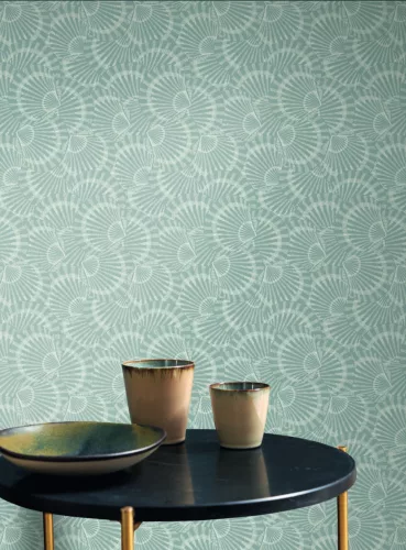 Casadeco Seaside vlies, vinyl anyagú, kék, fehér színű, kagyló, Modern tapéta