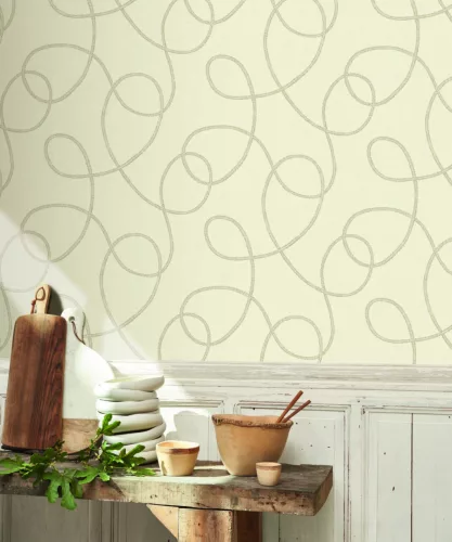 Casadeco Seaside vlies, vinyl anyagú, beige, barna színű, hurkolt, Modern tapéta
