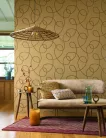 Casadeco Seaside vlies, vinyl anyagú, barna, mustársárga színű, hurkolt, Modern tapéta