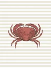 Casadeco Seaside vlies, vinyl anyagú, beige, fehér, piros színű, tenger, csíkos, Modern poszter