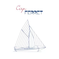   Casadeco Seaside vlies, vinyl anyagú, fehér, kék színű, hajó, rajz, Modern tapéta