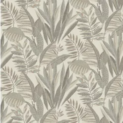   SketchTwenty3 Sicily vlies anyagú, beige, barna, szürke, zöld színű, leveles, szövethatású, Modern tapéta
