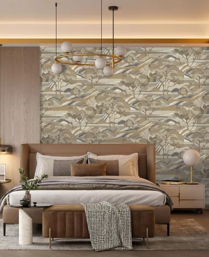 SketchTwenty3 Sicily vlies anyagú, barna, beige, szürke színű, fás, Modern tapéta