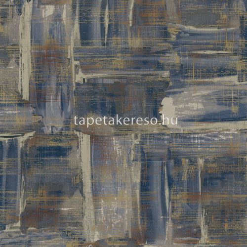 Galerie Lustre vlies anyagú fehér, kék, szürke, arany színű foltos modern tapéta