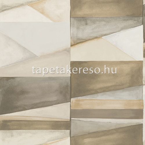 Decoprint Soleado vlies, vinyl anyagú barna, szürke, beige színű geometriai modern tapéta