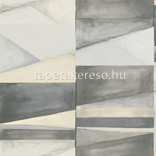 Decoprint Soleado vlies, vinyl anyagú szürke, sárga színű geometriai modern tapéta