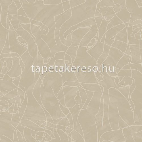Decoprint Soleado vlies, vinyl anyagú barna színű rajz, ember modern tapéta