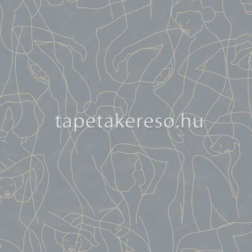 Decoprint Soleado vlies, vinyl anyagú kék, beige színű rajz, ember modern tapéta