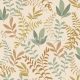 Decoprint Soleado vlies, vinyl anyagú beige, barna, zöld, mályva színű leveles modern tapéta