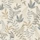 Decoprint Soleado vlies, vinyl anyagú fehér, beige, barna, kék, szürke színű leveles modern tapéta