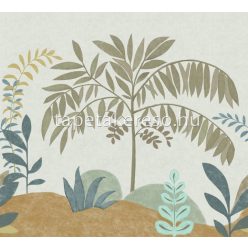   Decoprint Soleado vlies, vinyl anyagú beige, barna, szürke, kék színű fás modern poszter