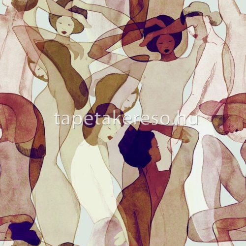 Decoprint Soleado vlies, vinyl anyagú beige, lila, barna színű rajz, ember modern poszter