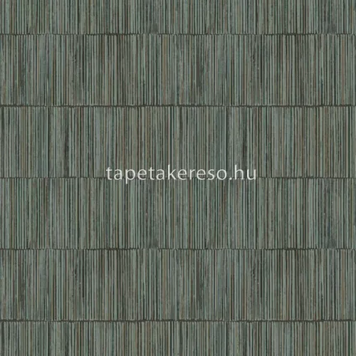 Galerie Wallcoverings Boutique vlies anyagú türkiz, arany színű vonalas, csíkos modern tapéta