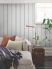 York Magnolia Home by Joanna Gaines papír anyagú szürke, fehér színű csíkos  Romantikus tapéta