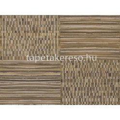   Omexco Seraya növényi szálak anyagú barna, beige, arany színű kockás, vonalas natural tapéta