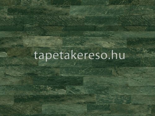 Omexco Seraya növényi szálak anyagú zöld, barna színű geometriai, kőmintás natural tapéta