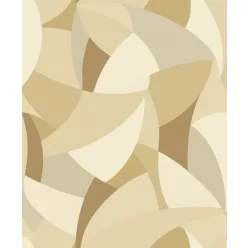   Caselio Symphony, vinyl, vlies anyagú, beige, barna, sárga színű, geometriai, Modern tapéta