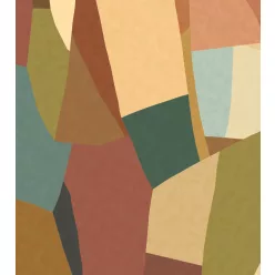   Caselio Symphony, vlies anyagú, zöld, barna, sárga, bordó, kék színű, geometriai, Modern poszter