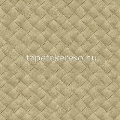   Decoprint Tahiti vlies, vinyl anyagú barna színű tűzött, geometriai, bőrhatású modern, natural tapéta